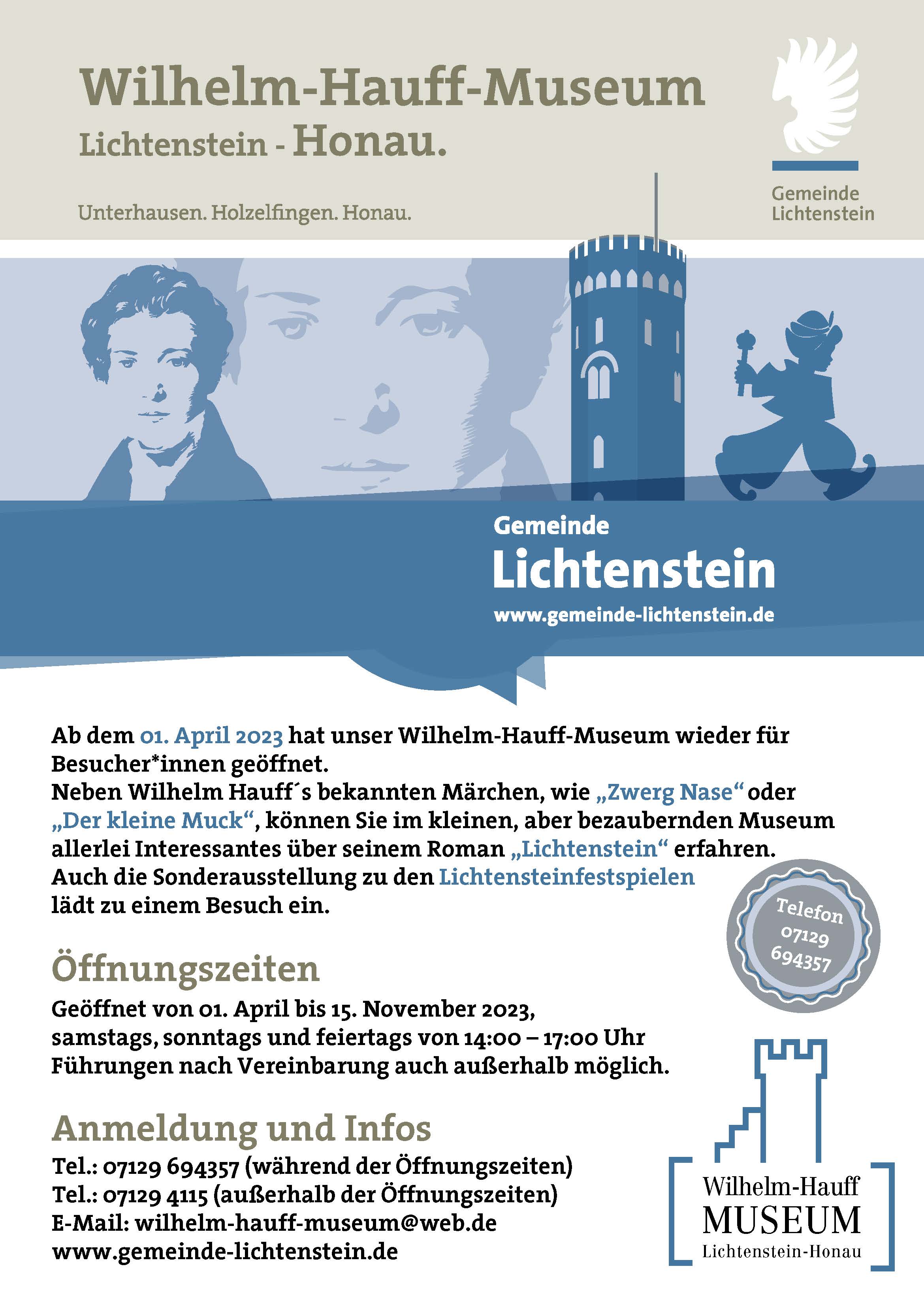 Plakat Wilhelm-Hauff-Museum