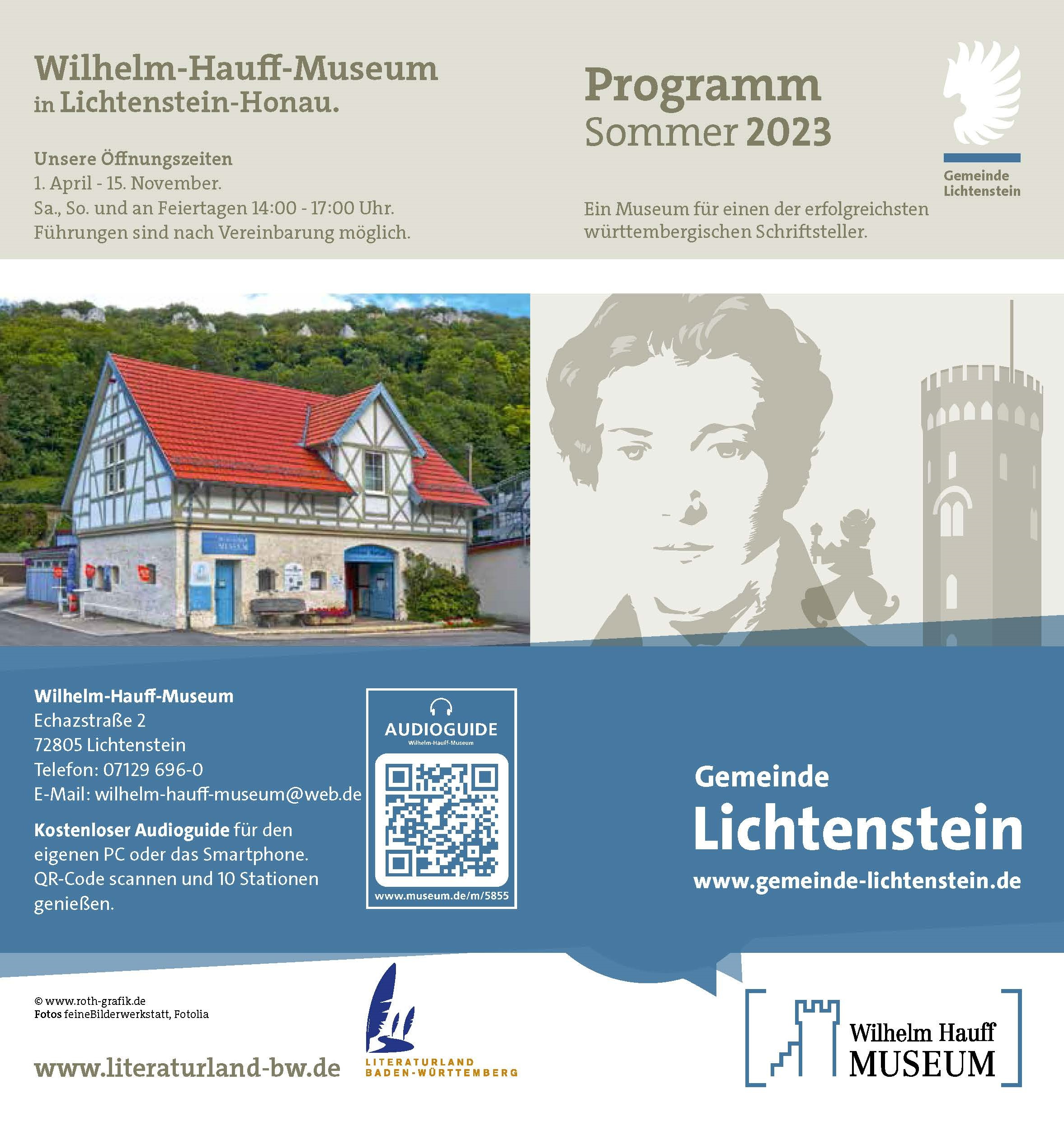 Programmflyer Wilhelm-Hauff-Museum 2023